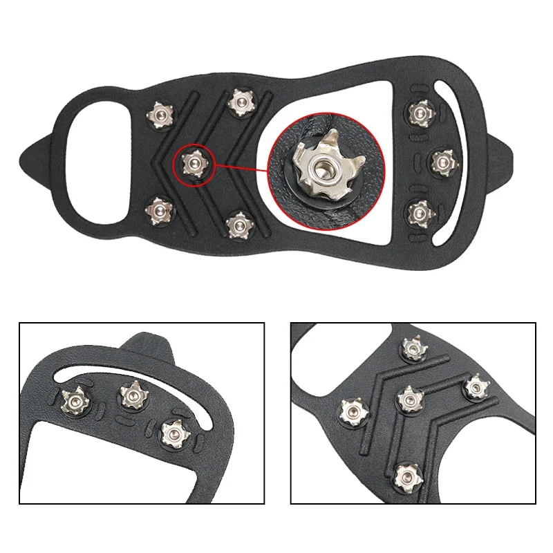 Professional Climbing Crampons 8 Studs Anti-Skid Ice Snow Walking Shoes Spike Grip Winter Outdoor Equipment Camping Gear climbing crampons 1 Pair