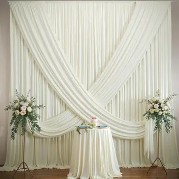 Wrinkle-Free Party Backdrop Curtain 1