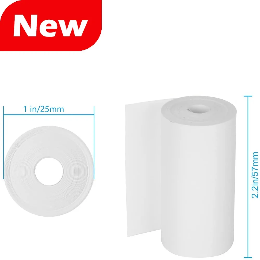 5/10/15/20 57*25mm 감열지 흰색 어린이 카메라 인스턴트 인쇄 어린이 카메라 인쇄 용지 교체 액세서리 부품