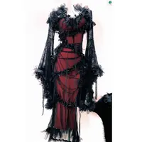 Robe Harajuku robe kawaii robe gothique robe en dentelle robe esthétique robe y2k robe lolita robe vintage vêtements gothiques vêtements y2k 1
