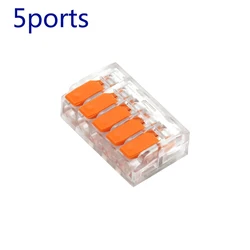 Pack of 10 Transparent Quick - Connect Wire Terminals with Multi - Port Options (5 Port 10pcs)