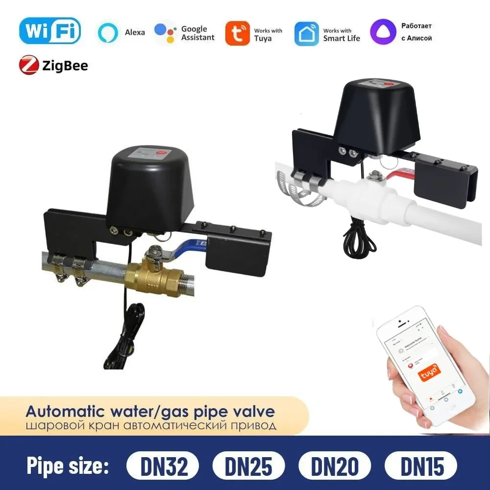 

Автоматический Газовый водонагреватель Tuya Wi-Fi Zigbee, контроллер с клапаном для умного дома, пульт дистанционного управления, работает с Alexa Google Home