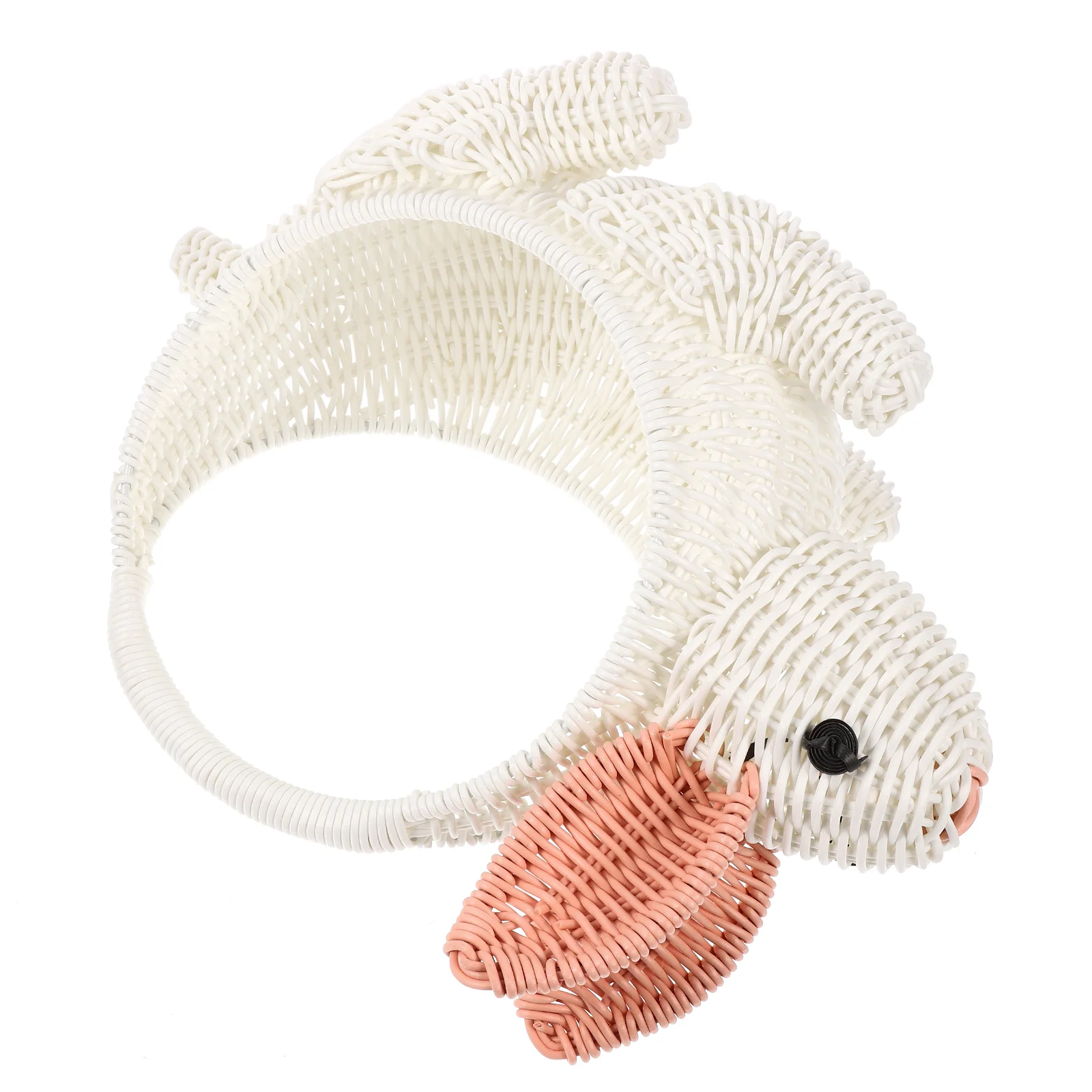 

Woven Bunny Basket with Legs Multipurpose Imitation Rattan Snack Fruit Serving Basket