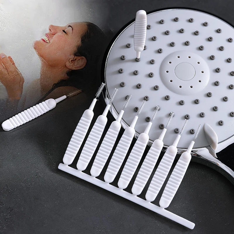 Brosse de nettoyage de buse de douche, brosse Anti-colmatage, petite brosse  de nettoyage des pores avec poils en Nylon, outil de salle de bain, 10/20 -  AliExpress