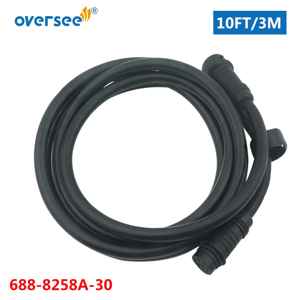 

10Pin Cable Twin Sockets Extend Cable 688-8258A-30 For Yamaha Outboard Controller Box Wire Hardness 9.8-10FT 688-8258A