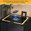 Nightstand with Wireless Charging Station & USB Charging, Smart Bedside Table with Adjustable LED Lights, End Table Organizer 5