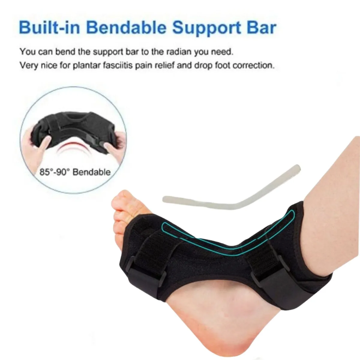 Plantar Fascia Brace BraceAbility Plantar Fasciitis Night Splint Sock Soft Plantar Fascia Brace for Sleeping Achilles Tendonitis Foot Drop Heel Pain
