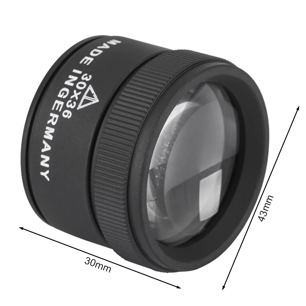 5X/10X/30X HD Magnifying Glass Optical Glass Lens Loupe Magnifier Mini Monocle Magnifier Handheld Coin Stamps Jewelry Loupe