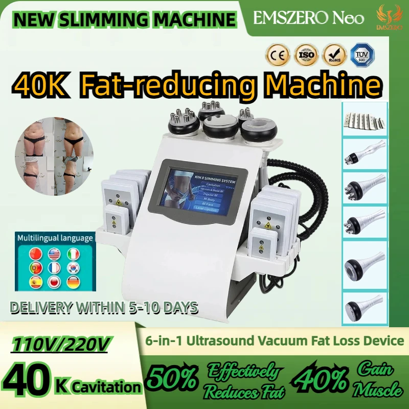 

NEW 40K Cavitation machune Ultrasonic Weight Loss Beauty Machine Multi-polar RF cy Anti-wrinkle Rejuvenation Skin Lift