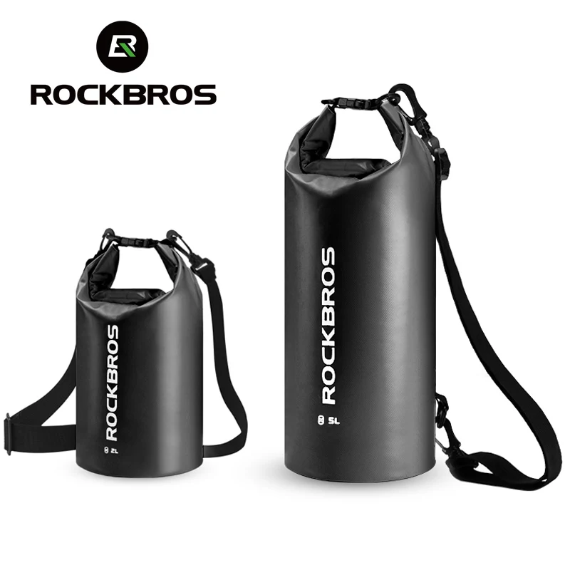 ROCKBROS 2L 5L Swimming Waterproof Bag Dry Sack PVC Camping Fishing Boating Kayaking Drifting Rafting Sundries Storage Bag 20l pvc waterproof swimming dry bag sack 9 colors fishing boating kayaking storage drifting rafting bag 2l 5l 10l 15l