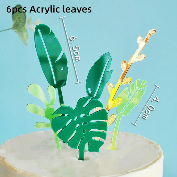 6pc Acrylic Leaves