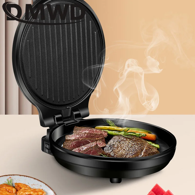 DMWD Electric Baking Pan 26CM Diameter Double-sided Heating Skillet Crepe Maker Non-stick Coating Pizza Pancake Grill 220V 3