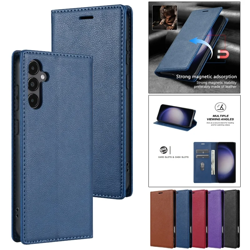 Premium Magnetic Leather Wallet Phone Case with Card Holder