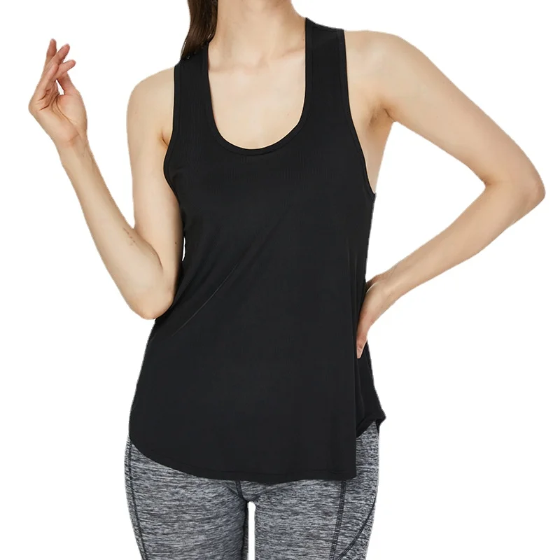 

Summer Women Tank Tops Sexy Solid Color Loose Yoga Tank Top Female Fitness Gym Running Sports Vest Breathable Sleeveless Vest