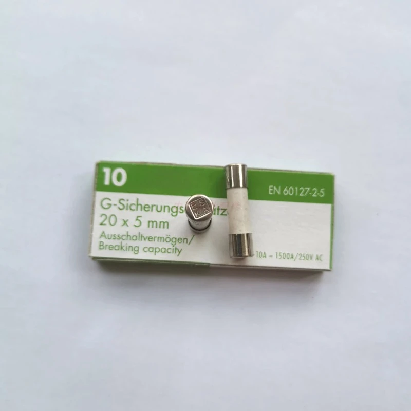Original ceramic fuse 5x20 with sand, slow speed T1H250V ceramic tube with arc extinguishing sand