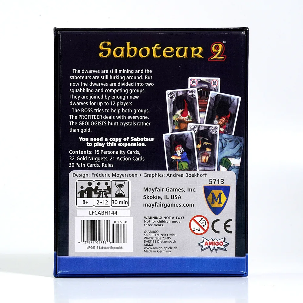 English Saboteur Board Game Cards Table Games Funny Board Card Games for Families Party Dwarf Gold Mine Digging Miner Game