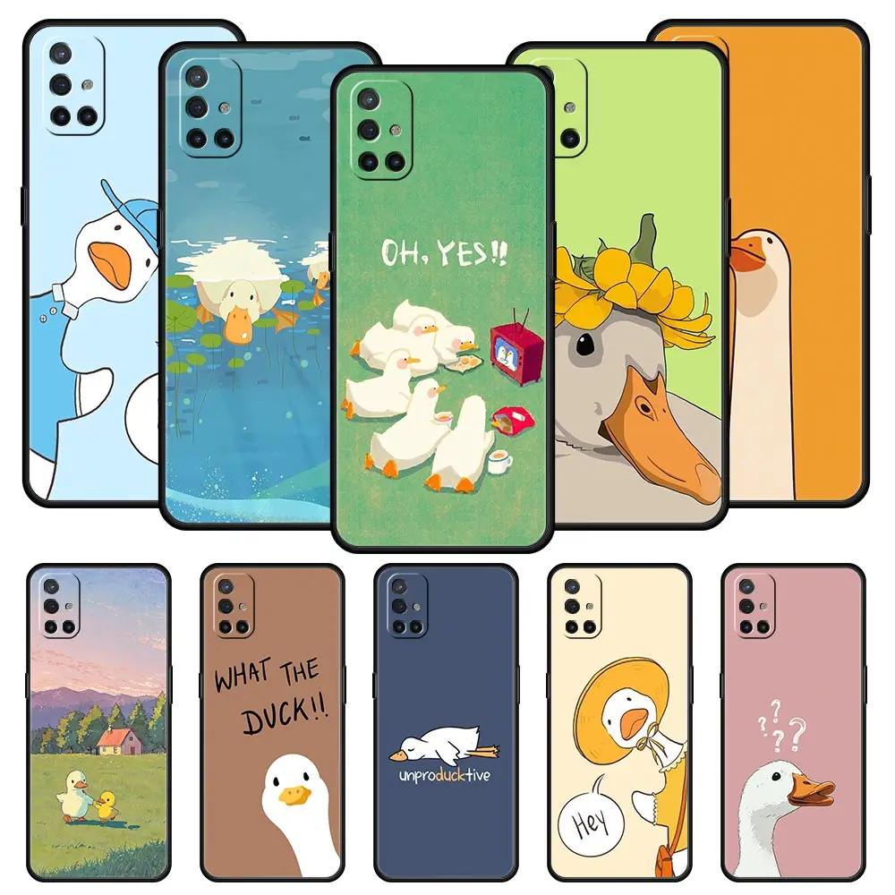Quirky Duck Soft Phone Case Cover
