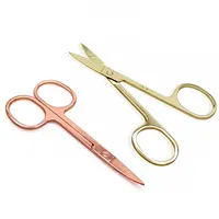 1Pcs stainless steel Eyebrow Scissor Electroplated Rose Gold Mini scissors Makeup Eyelash Trimmer Facial Beauty Scissors 1