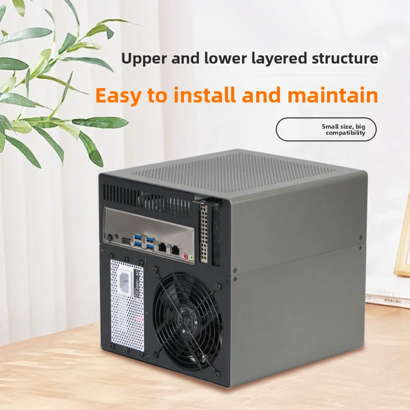 스콜피오 4디스크 NAS 섀시 케이스 알루미늄 쉘 SFX 파워 ITX / MATX 마더보드, 1.5mm 알루미늄 프레임