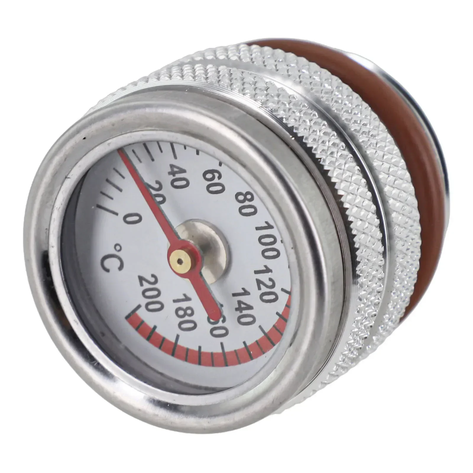 Motorcycle Fuel Tank Cap motorcycle fuel tank cap With Oil Temperature Gauge Pointers Dial Meter M30 X 1.5 Black/Silver Gauge Accessories