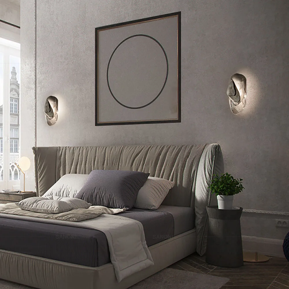 Modern LED Wall Lamp Bedside Sconce for Living Room Bedroom Background Aisle Entrance Stairs Patio Home Decor Lighting Fixture