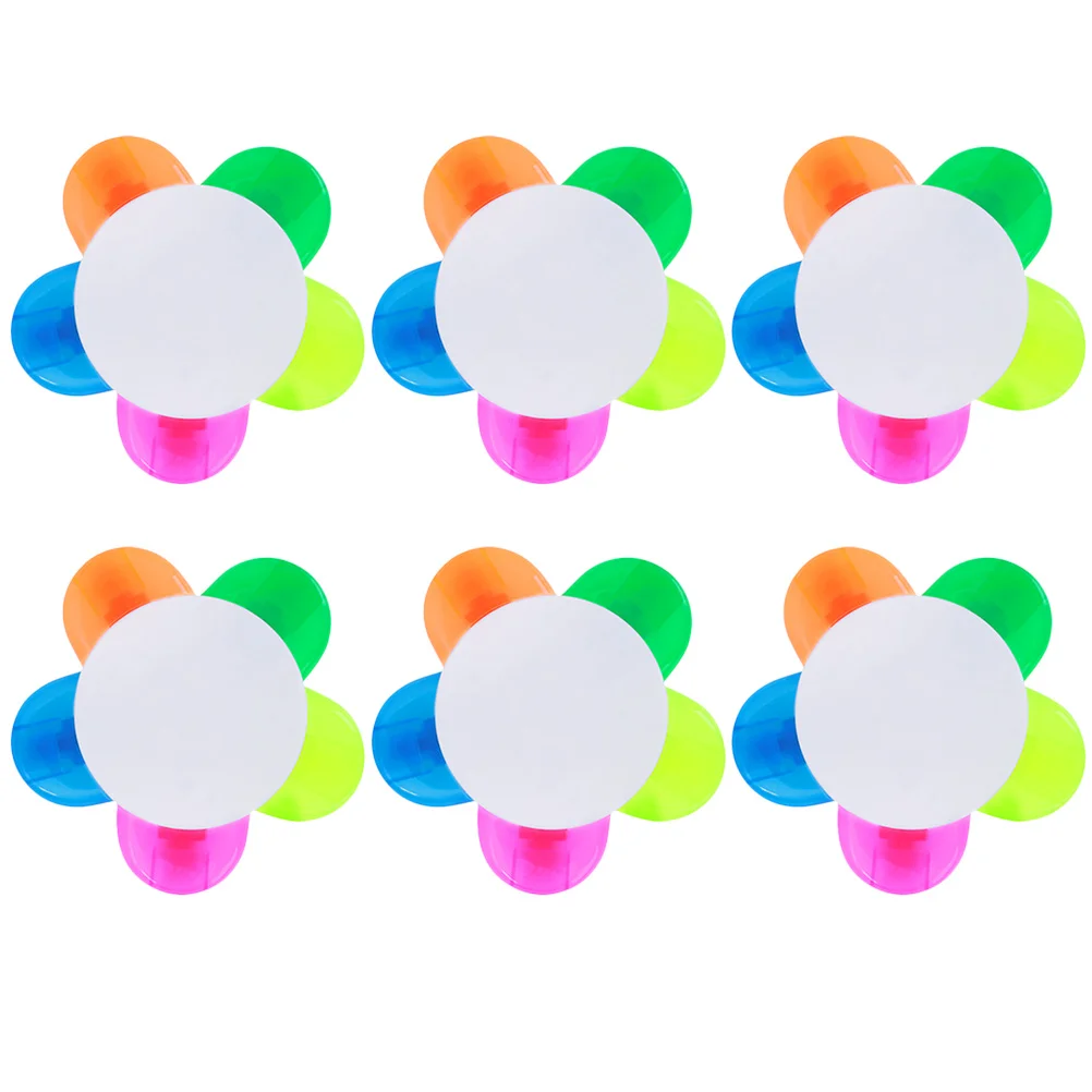 

Petals Highlighters Flower Shape Watercolor Fluorescent Pens with 5 Colors for Journal Planner Note Taking and Coloring Book, 6