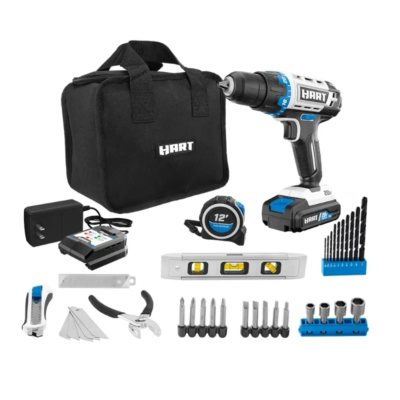 

20-Volt 36-Piece Project Kit, Cordless 3/8-inch Drill, Storage Bag, (1) 1.5Ah Lithium-Ion Battery