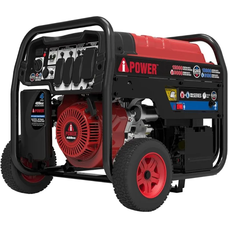 

Портативный генератор A-iPower SUA12000ED мощностью 12000 Вт, работает на газе и пропане