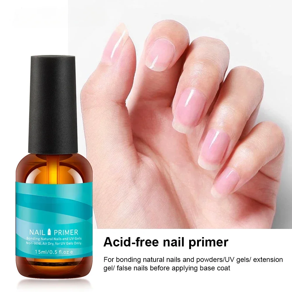2Pcs 15ml Nail Primer Fast Air Dry Prep Dehydrator For Nail Soak Off Base Primer Gel First Nails Gel for Manicure Tools