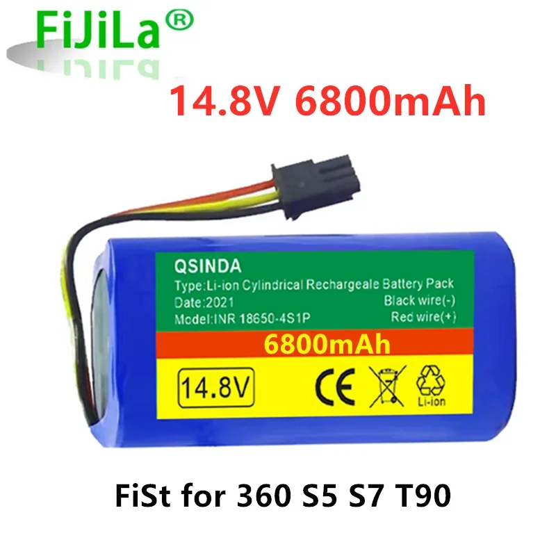 

14.8V 6800mAh Nouveau Pack de batteries de remplacement pour robot aspirateur S5 S7 T90,