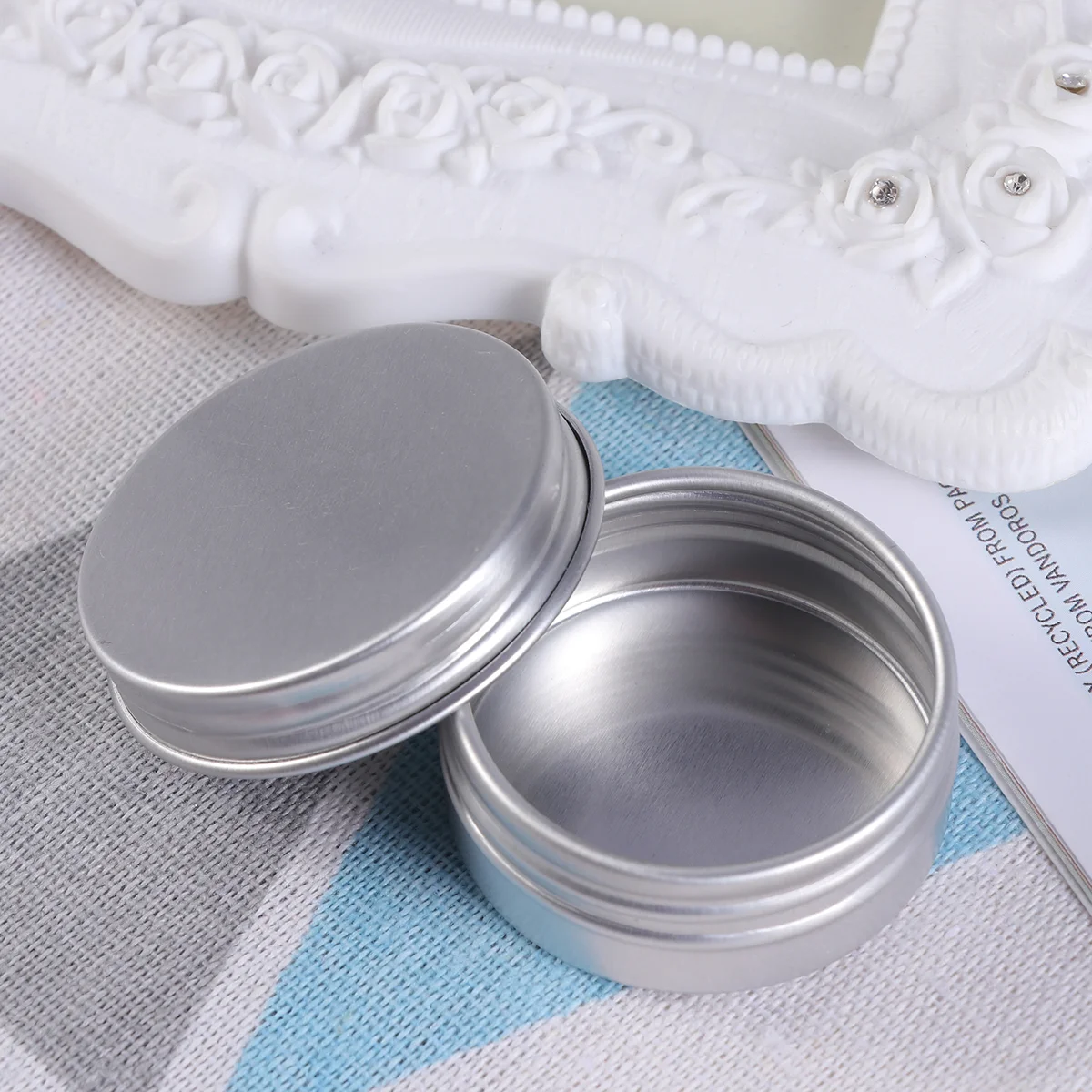 

Tin Aluminum Tins Cans Metal Aluminium Cosmetic Round Empty Box Container Jar Screw Cancream Refillable Small Case Candle