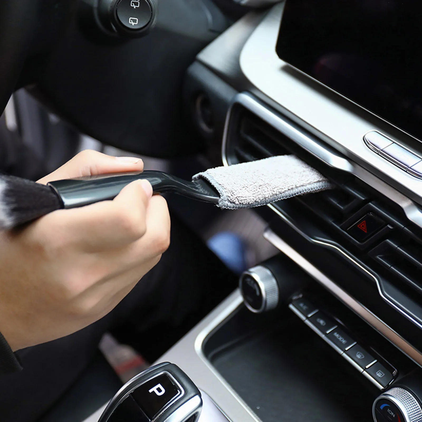 Double Head Brush for Car Cleaning Portable Interior Detailing Brush Dust Auto Detail Exterior Soft Feathers Seat car detailing brush set