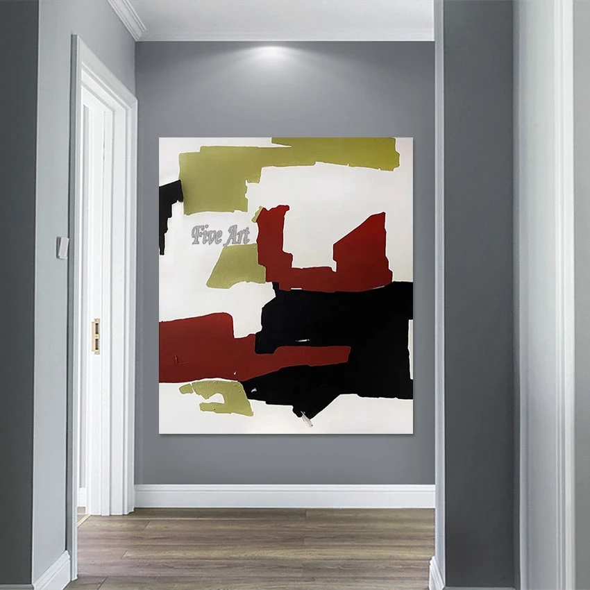 

100% Hand-painted Wall Picture For Restaurant Abstract Canvas Painting Design Acrylic Modern Art Home Decoration Accessories