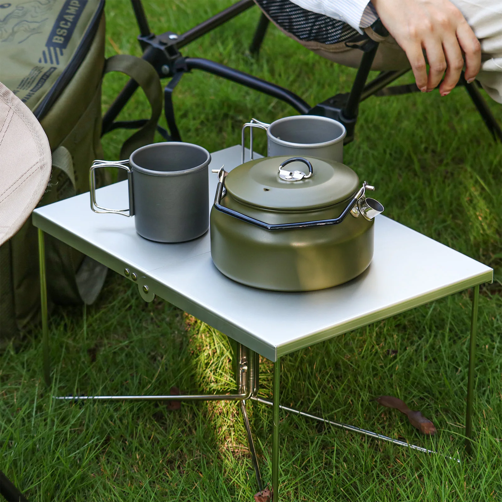 Cooler Box Stand Ice Box Holder Folding Camping Mini Table Fan Heater Base Support Shelf Camping Supply cooler box stand