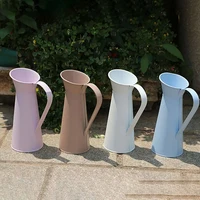 Pastoral Style Colorful Iron Flower Pots Home Flower Buckets For Decoration Unique Vintage Flower Vase Pitcher Jug Home Decor 1