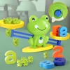 Children's Montessori Math Toy Funny Frog Scale Balance Toy Early Education Number Learning Puzzle Toys Teaching Material Gift 3