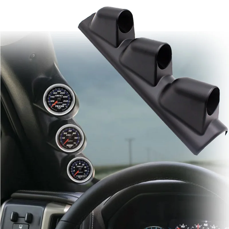 52mm Universal Left Hand Drive Car A-Pillar Pod Gauge Holder Mount Accessories Auto Interior 2/3 Hole Instrument Bracket Trim car meters holder car interior trim