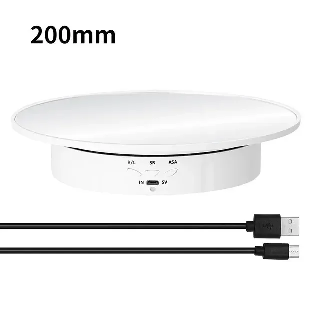 Rotating Photo Display Stand 360 Electric Swivelling Product Turntable for Video Recording 3 Speeds 200mm rotating display stand,rotating turntable plate