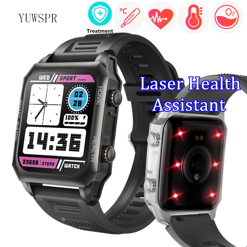 NEW Smart Watches Laser Health Assistant Heart Rate Blood Pressure Healthy Tracking Watch for Xiaomi Android 6.0 IOS 11.4 F900