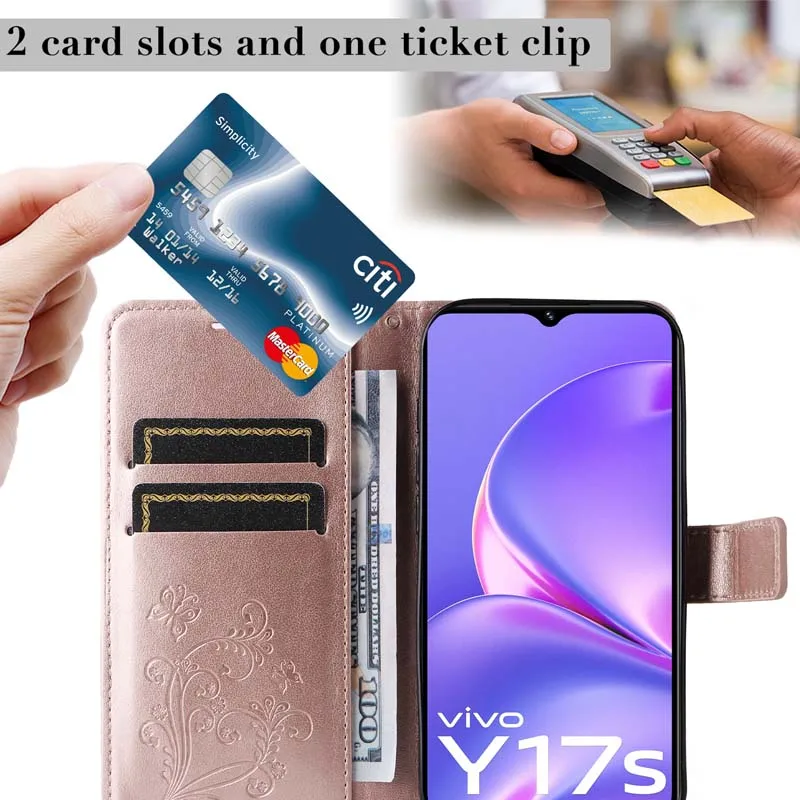 Leather Flip Wallet Case - Elegant Cover