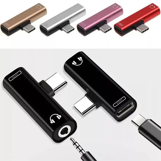 Earphone Adapter 3.5mm Jack Audio Cable Type C Audio Headphone Adapter USB Type C Adapter Audio Adapter USB-C Charging Adapter