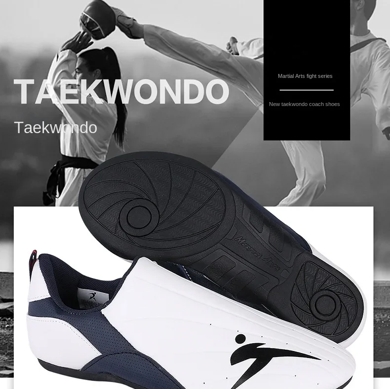 Description Picture 6 of itemThick Soft Sole Breathable Men Martial Arts Kung Fu Boxing Shoes Adult Kids Wear-Resistant Taekwondo Shoes Coach Karate Sneakers