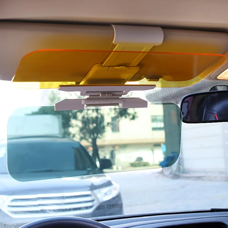 2-in-1 Day and Night Anti-Glare Car Sun Visor Adjustable Sunshade Extender Compatible For Day/Night Driving