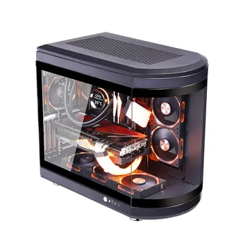 WJCOOLMAN Sky Ceiling PRO Curved glass Sea-view apartment Computer case Support ATX motherboard with 240/360 water cooling