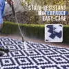 Homaxy Classic Outdoor Plastic Straw Patio Blankets Indoor Waterproof Carpets For Deck Backyard Family Picnic Balcony Rugs 3