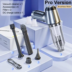 Wireless Portable Car Vacuum Cleaner - 95000PA Strong Suction, Handheld High-Power Mini Blower (Pro Version 2Filter)