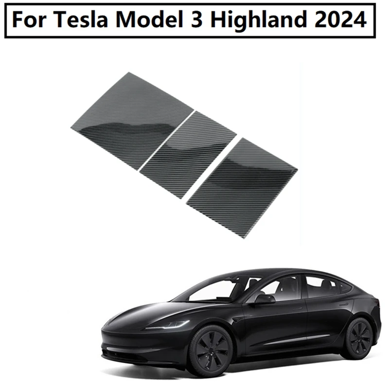 

Комплект накладок на центральную консоль Tesla Model 3 Highland 2024 ABS, защита центральной консоли из углеродного волокна, запасные аксессуары