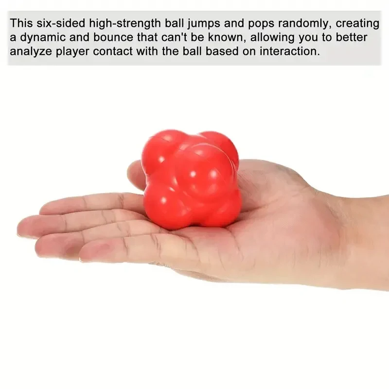 68mm Hexagonal Reaction Ball Silicone Agility Coordination Reflex Exercise Fitness Training Ball Suitable For Children And Adult agility training ball,fitness ball