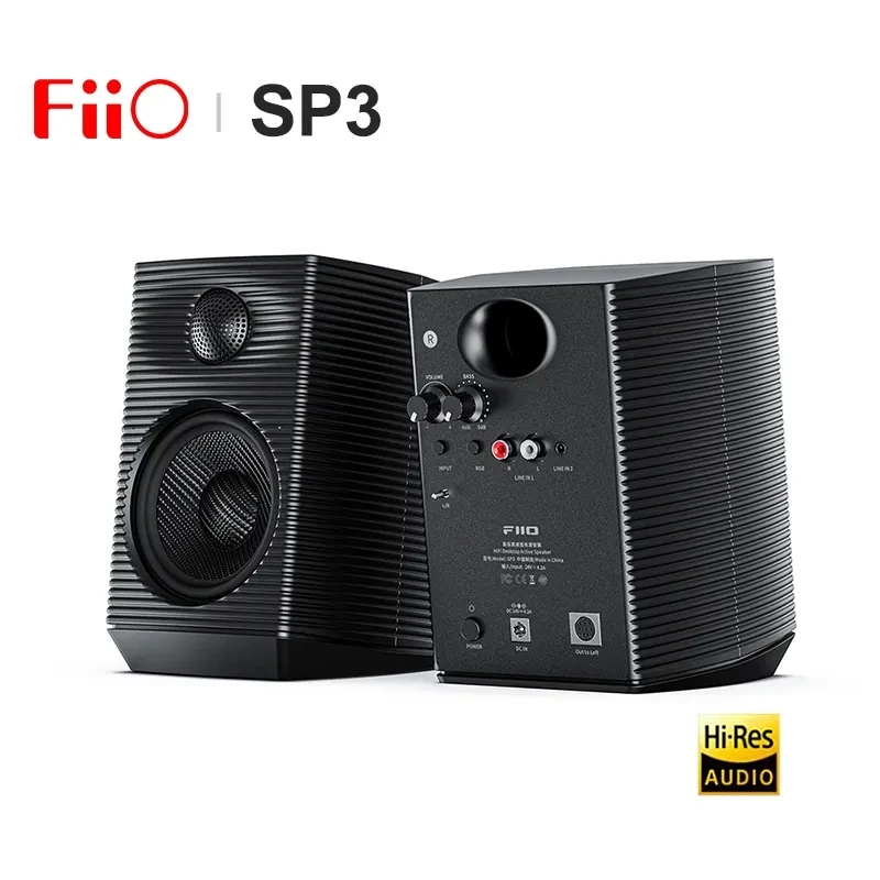 

FiiO SP3 High Fidelity Active Desktop Speakers 30*2/10W*2 3.5-inch Carbon Fiber Midwoofer Power Output