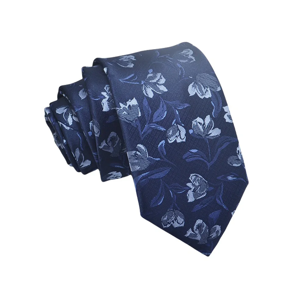 Mens Jacquard Tie - Floral Dot Necktie for Weddings  Daily Wear